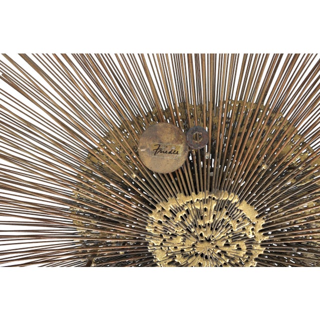 1960's Brutalist Sunburst Wall Sculpture by William and Bruce Friedle For Sale - Image 12 of 13