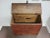 Brick Red Antique, Primitive, Wooden, Grain, Wood Bin Early 1900's, Hinged Top With Latch for Lock For Sale - Image 8 of 12