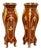 Rococo-Inspired Pedestal Columns Set of 2 – Ornate Bronze, Gold Leaf & Decorative Marble Tops For Sale