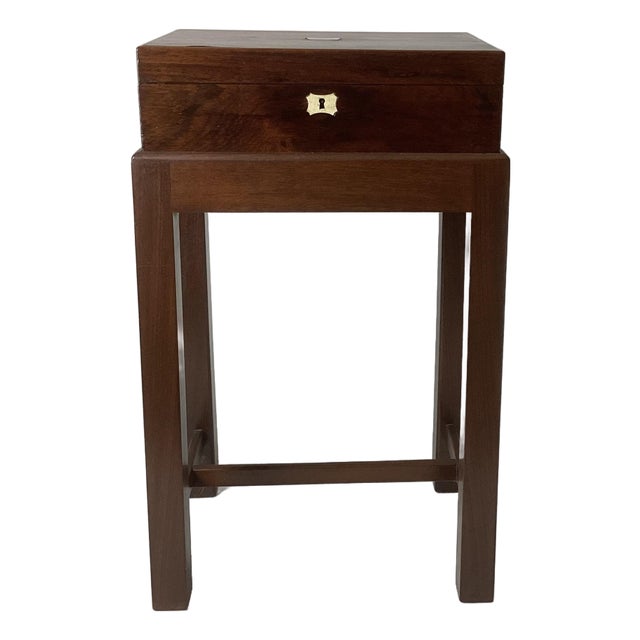 Antique 19th C Georgian Mahogany Writing Box on Stand For Sale