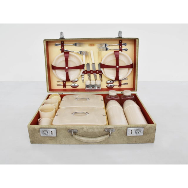 Green Picnic Set from Sirram UK AHA Switzerland, Set of 3 For Sale - Image 8 of 11