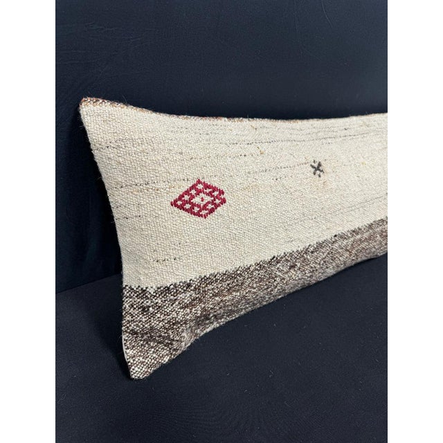Turkish Hemp Pillow Cushion Natural Beige Gray Cushion Cover 14x45 #18017 Enhance your home decor with our Kilim Pillow...
