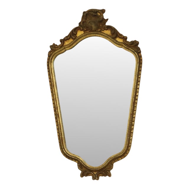 Mid-Century Gold Leaf Mirror from Deknudt, 1950s For Sale