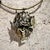 Brutalist 1970s Pal Kepenyes Brutalist Brass Necklace Milagros Series For Sale - Image 3 of 11