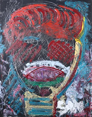 Sax Berlin Guardian Angels The Rule is to Serve. Contemporary Figurative Oil Painting 2020