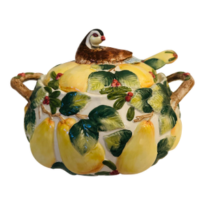 Fitz & Floyd Woodland Partridge & Pear Soup Tureen