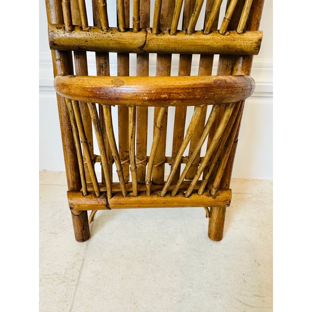 Vintage 23.5” French Mid-Century Rattan Hanging Wall Storage Piece For Sale - Image 10 of 16