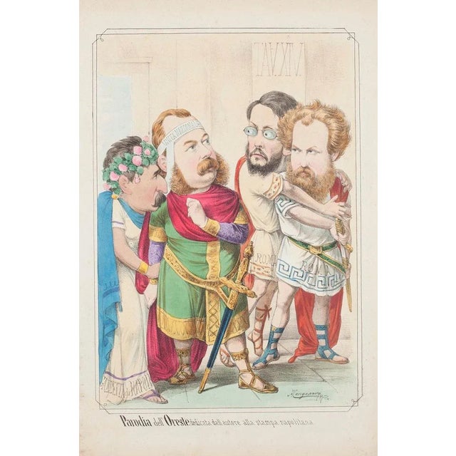 Parody of the Orestes - Lithograph by A. Maganaro - 1872 1872 For Sale - Image 3 of 3