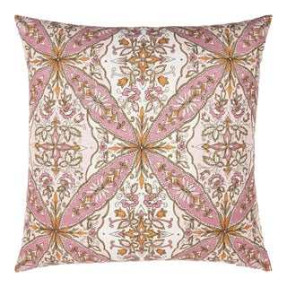 Scalamandre 22" x 22" Provence Pillow in Petal Pink For Sale