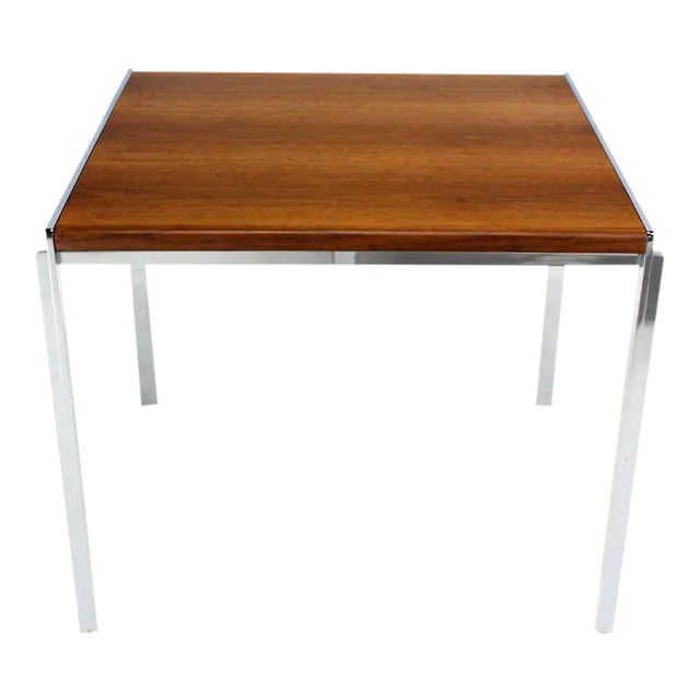 Stow & Davis Mid-Century Modern Walnut & Chrome Coffee Table For Sale - Image 11 of 11