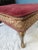 Late 20th Century Vintage Queen Anne Ottoman Footstool Upholstered and Brass Color Metal Legs For Sale - Image 5 of 8