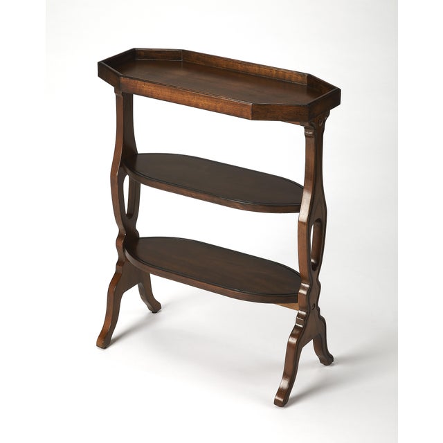 Transitional Hadley Side Table, Dark Brown For Sale - Image 3 of 3