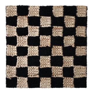 Rug & Kilim Custom Checkered Jute Rug, 10' x 10' For Sale