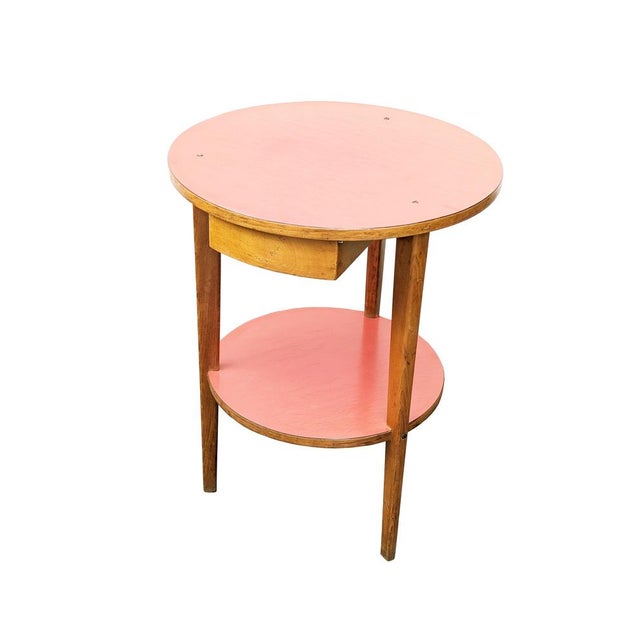 Italian Plastic Laminate and Wood Side Table, 1960s For Sale - Image 10 of 10