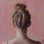 Rosy Reflection by Kelly Birkenruth | Oil on Panel Figure Portrait in Pink For Sale