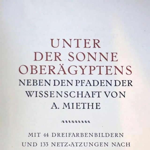 TITLE Unter Der Sonne Oberagyptens (Under The Sun of Upper Egypt) PUBLISHER Dietrich Reimer Verlag (Berlin, Germany)...
