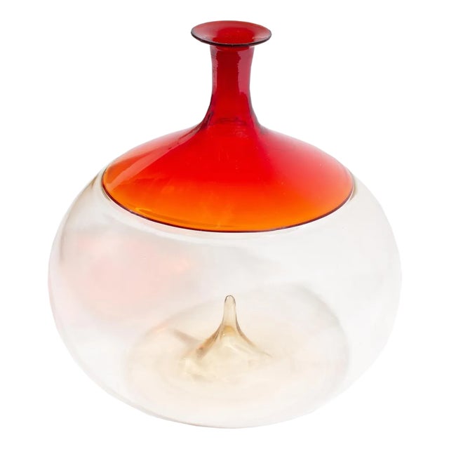 Tapio Wirkkala Venini Italian Murano Bolle Bottle Vase For Sale