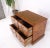 Brass pulls 4 drawers embossed leather top burl wood file cabinet credenza w/ key MINT!.