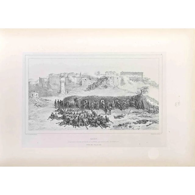 Assaut is a Lithograph realized by Auguste Raffet in 1837. Signed in the plate. Good condition with foxing. This piece is...