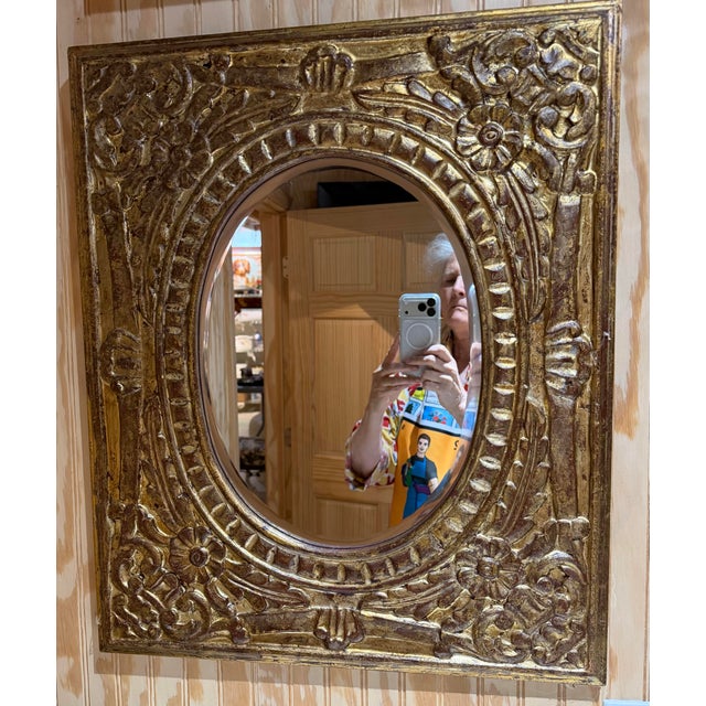 2020s 2021 Park Hill Collection Antiqued Gold Oval Wall Mirrors—a Pair For Sale - Image 5 of 9