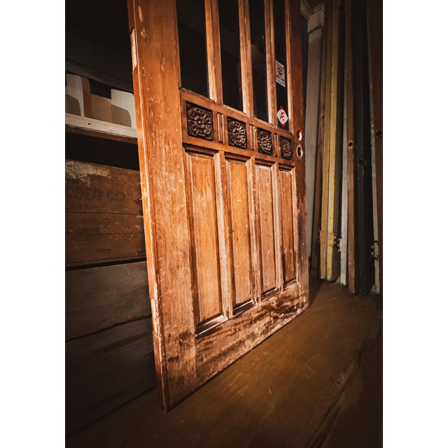 Mid-Century Hand Carved Wooden Door For Sale - Image 9 of 15