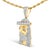 Haus of Brilliance Men's 10K Yellow Gold 1 1/3 Cttw Diamond Studded Jesus Pendant Necklace For Sale - Image 4 of 4