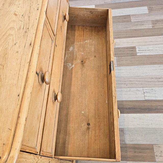 Stately Antique English Pine Chest of Drawers (Dresser) - Circa 1870 For Sale - Image 13 of 17