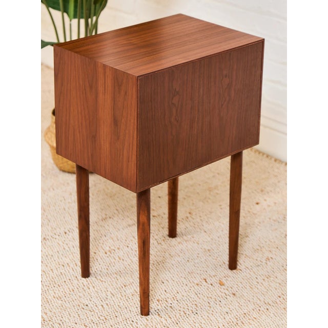 Sculpted Nightstand in American Walnut For Sale - Image 11 of 12