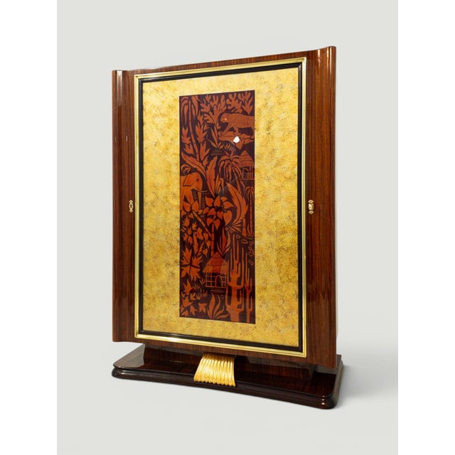Mid-Century Italian Revolving Cabinet Bar by Vittorio Dassi, 1950s For Sale - Image 4 of 18