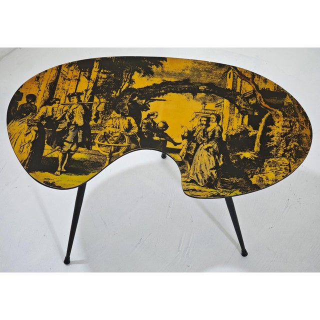 Mid-Century Modern Low Table in Wood and Metal, Italy, 1950s For Sale - Image 10 of 12