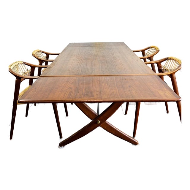 1950s Hans Wegner Danish Dining Table, Model at-314 for Andreas Tuck For Sale