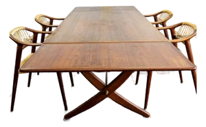 1950s Hans Wegner Dining Table, Model at-314 for Andreas Tuck