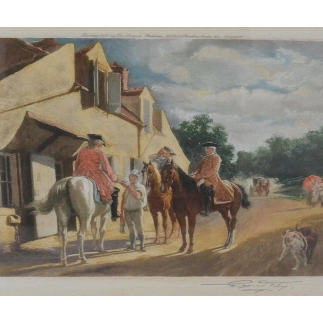 Mid-Century Modern "Roadside Inn" Hand Colored Engraving by Eugene Tily For Sale - Image 3 of 5