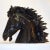 Modern Italian Oversized Black and White Ceramic Horse Head Sculptures - a Pair For Sale - Image 10 of 13