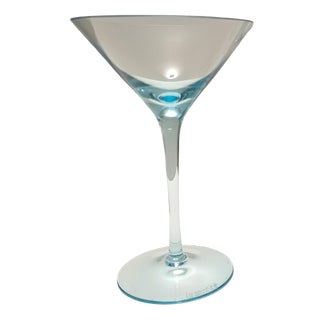 Light Blue Murano Glass Cocktail Glasses and Pitcher by La Murrina, 1980s, Set of 7 For Sale