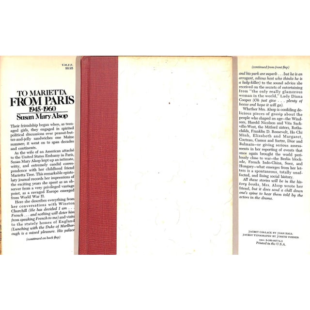 Traditional "To Marietta From Paris: 1945-1960" 1975 Alsop, Susan Mary For Sale - Image 3 of 8