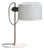 Mid-Century Modern Coupé Table Lamp n White Metal attributed to Joe Colombo for Oluce For Sale