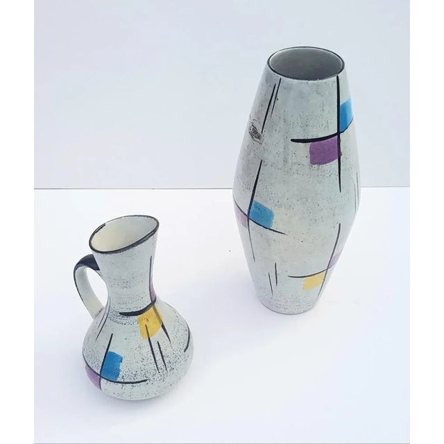 Vases by Bodo Mans for Bay Keramik, 1950s, Set of 2 For Sale - Image 4 of 5