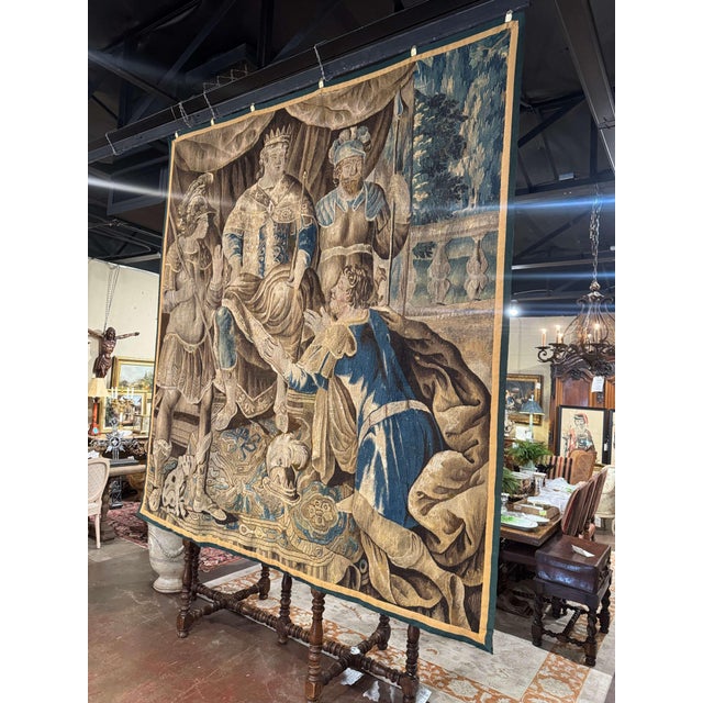 French Mid-18th Century French Aubusson Historical Tapestry of Alexander the Great For Sale - Image 3 of 15