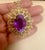 23 Carat Oval Amethyst Pendant Necklace 18 Karat Yellow Gold Vintage For Sale In New York - Image 6 of 18