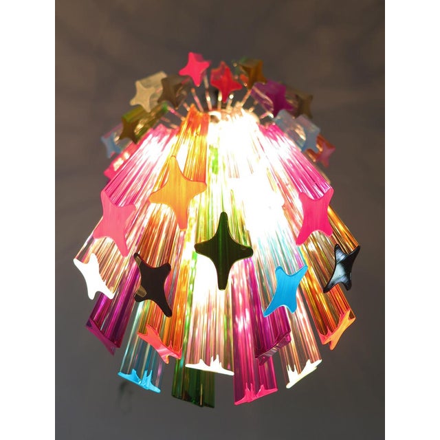 Murano Glass Quadrihedrons Prism Mariangela Pendant, 1980s For Sale - Image 14 of 17