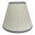 Vintage White Pleated Lamp Shade With Blue Trim Detail For Sale