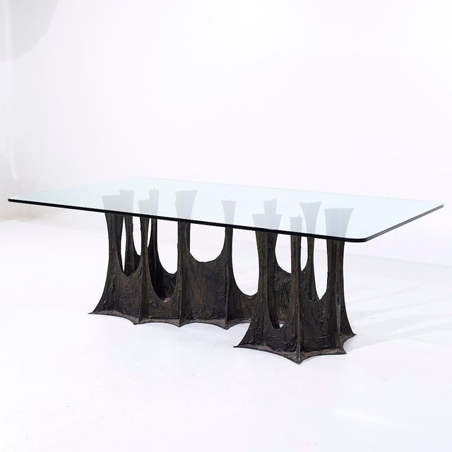 Metal Paul Evans for Directional Pe-102 Mid Century Stalagmite Bronze Dining Table For Sale - Image 7 of 8