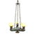 Glass Aesthetic Movement Figural Bronze \Chandelier With Owl & Quezal Shades C1900 For Sale - Image 7 of 13