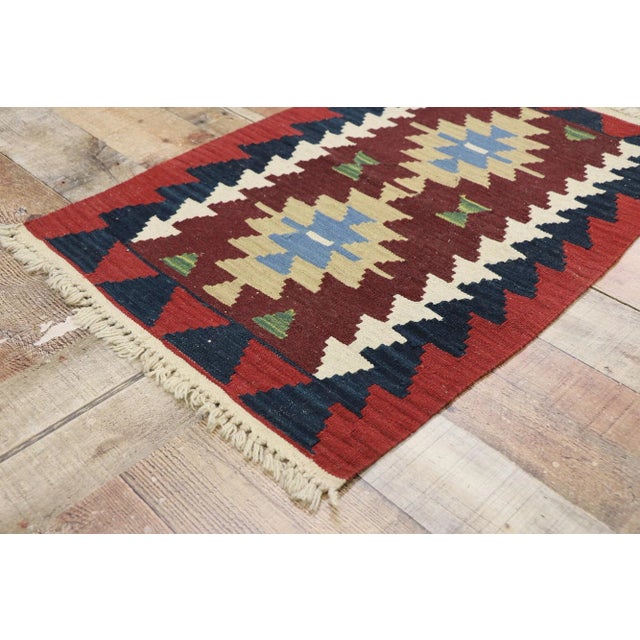 Late 20th Century Vintage Persian Shiraz Kilim Rug - 02'00 X 02'11 For Sale - Image 5 of 8