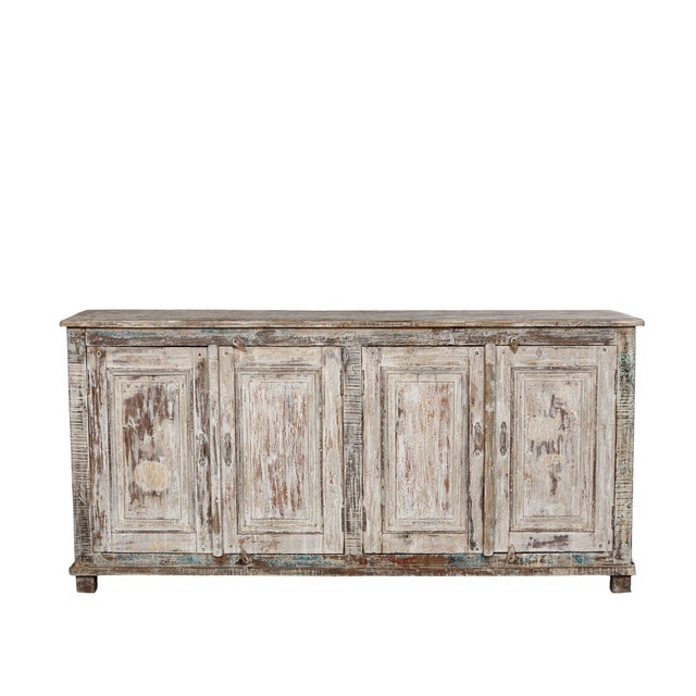 Sideboard Made From Antique Indian Teakwood Architectural Elements For Sale In Santa Fe - Image 6 of 8