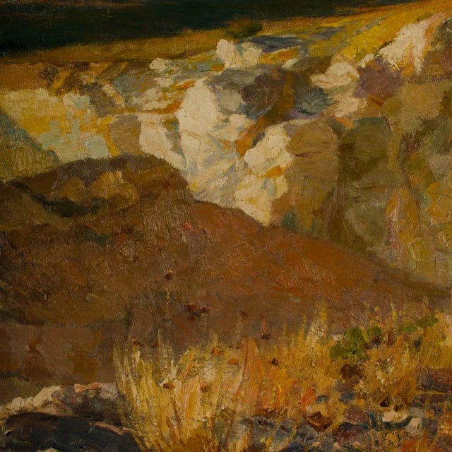 Claude Firmin (French, 1864 - 1944)"Abandoned Hill" Oil on Canvas of Villeneuve-Les-Avignon. For Sale - Image 9 of 13
