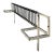 Vintage Chrome and Leather King Headboard After Mies Van Der Rohe For Sale