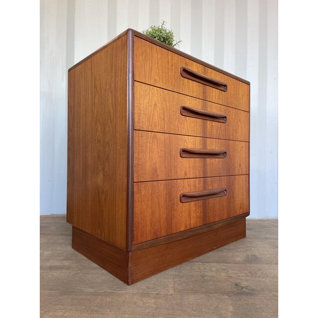 This elegant mid-century chest of drawers by g plan forms part of the celebrated fresco range, designed in the united...