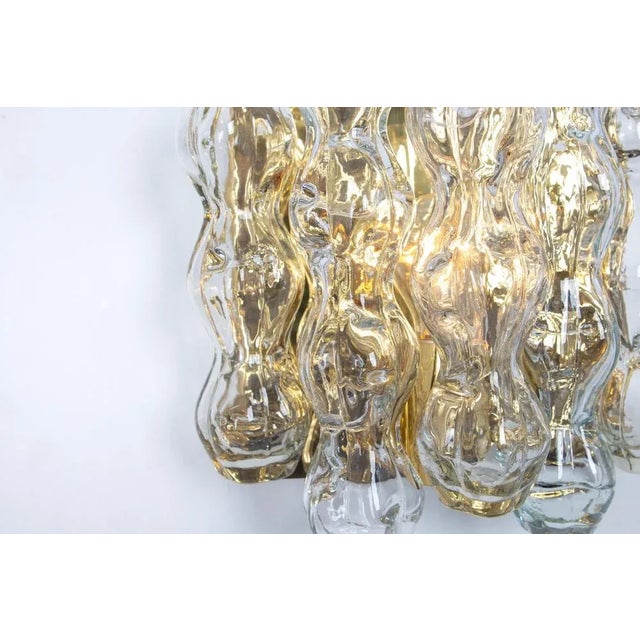 Large Murano Glass Wall Sconces attributed to Doria, Germany, 1960s, Set of 2 For Sale - Image 6 of 9